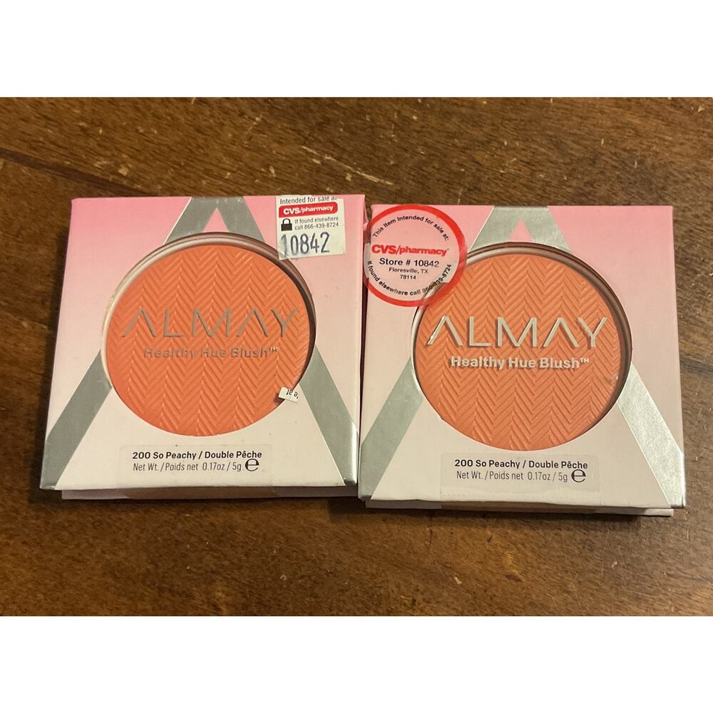 ALMAY Healthy Hue BLUSH #200 So Peachy HypoAllergenic 0.17 Oz Lot Of 2 NIB